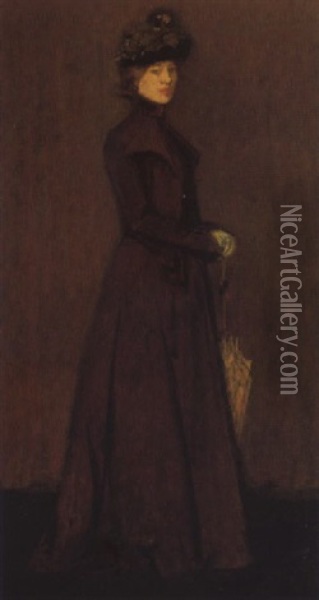Lady In Brown Oil Painting - James Wilson Morrice
