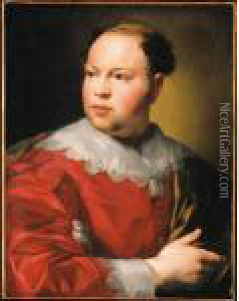 Portrait Of Father John Gahagan, Half Length Oil Painting - Anton Raphael Mengs