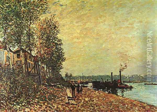 The Tugboat 1883 Oil Painting - Alfred Sisley