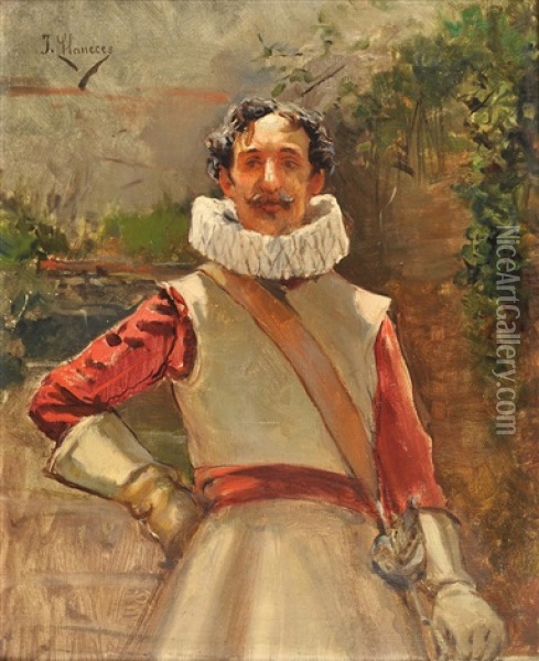 Mosquetero Oil Painting - Jose Llaneces