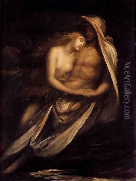 Paulo And Francesco Oil Painting - George Frederick Watts
