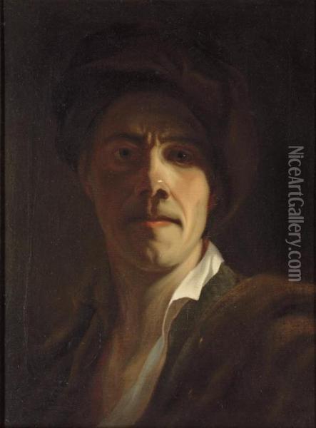 Self-portrait Of The Artist Oil Painting - Christian Seybold