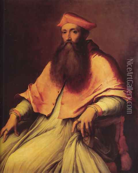 Portrait of Cardinal Reginald Pole Oil Painting - Sebastiano Del Piombo