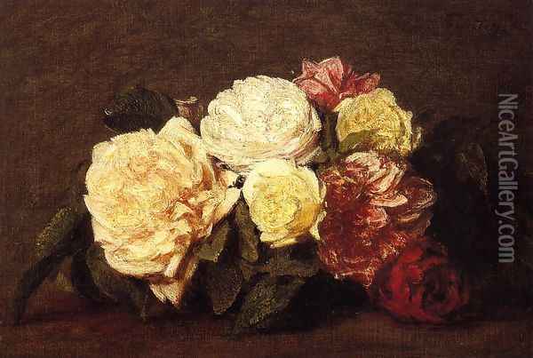 Roses XV Oil Painting - Ignace Henri Jean Fantin-Latour