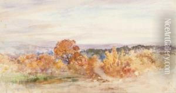 Paysaged'automne Oil Painting - Joseph Cabasson