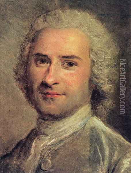 Portrait of Jean Jacques Rousseau, 1712-78 Oil Painting - Maurice Quentin de La Tour