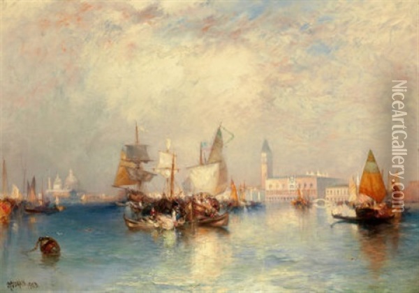 Venice, Grand Canel Oil Painting - Thomas Moran