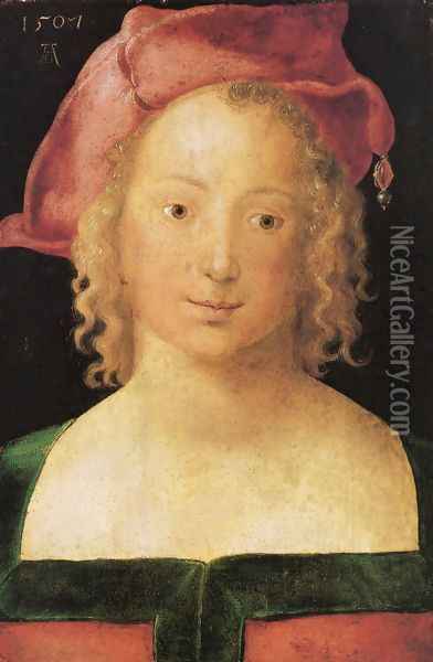 Portrait of a Young Girl Oil Painting - Albrecht Durer