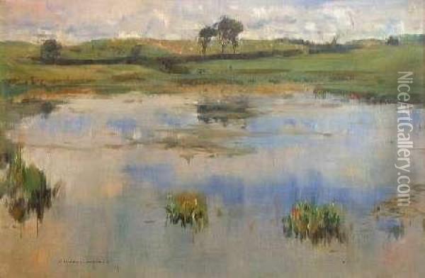 Still Waters Oil Painting - Archibald Standish Hartrick