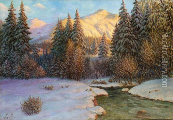 Winter Landscape Oil Painting - Petr Ivanovich L'Vov