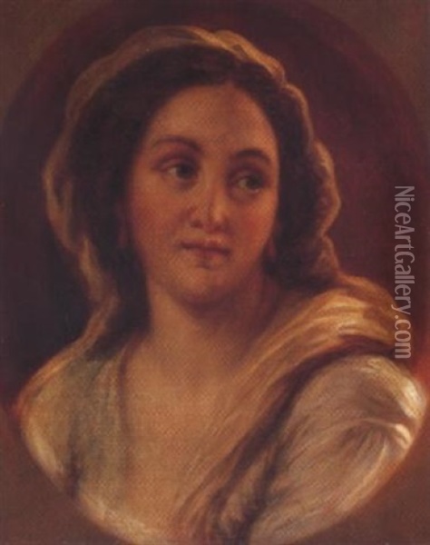 Volto Di Donna Oil Painting - Giovanni Carnovali