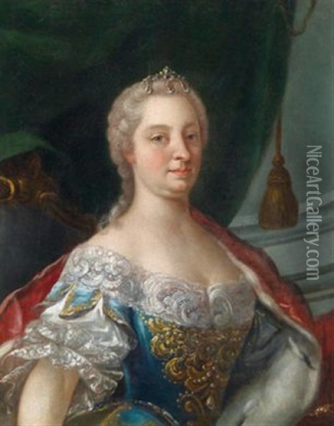 Brustbild Der Kaiserin Maria Theresia Oil Painting - Martin van Meytens the Younger