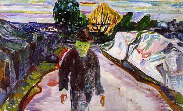 The Murderer Oil Painting - Edvard Munch