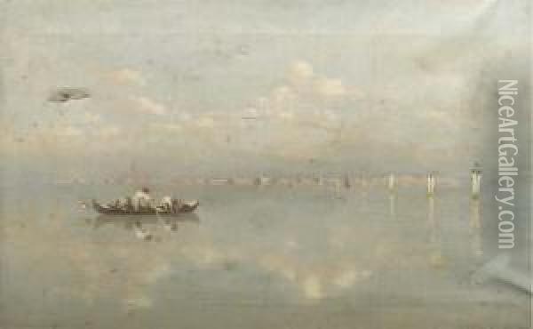 Early Morning On The Laguna, Venice Oil Painting - Franz Leo Ruben