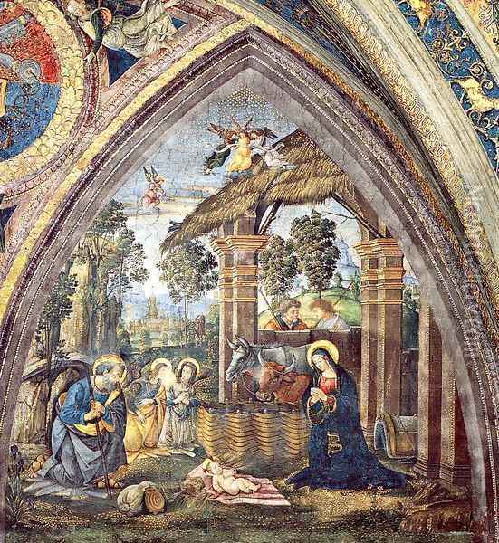 The Nativity (2) Oil Painting - Bernardino di Betto (Pinturicchio)