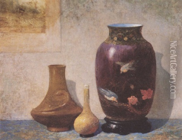 Vase Composition Oil Painting - Ernest Albert
