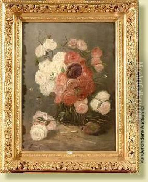 Gerbe De Roses Oil Painting - Henry Schouten