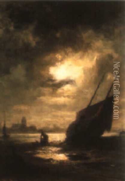 A View Of Dordrecht Oil Painting - Dietrich Langko