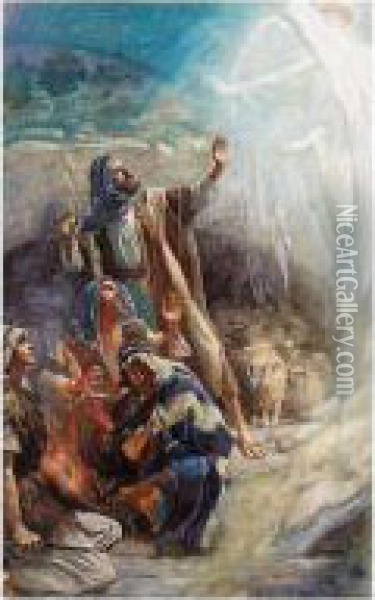 The Shepherds Of Bethlehem Oil Painting - Harold Copping