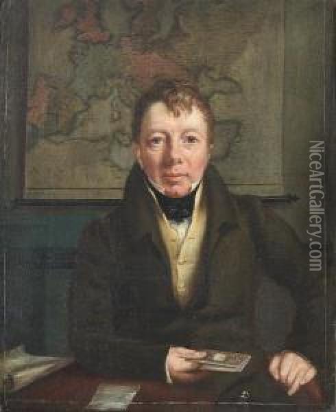 Portrait Of Frederick Bowman Oil Painting - Walter Scott