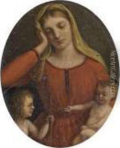 Vierge A L'enfant Avec Saint Jean-baptiste Oil Painting - Guido Reni