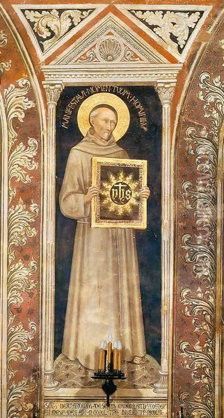 Saint Bernardino of Siena Oil Painting - Sano Di Pietro