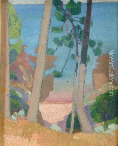 Landscape With Trees Oil Painting - Maurice Denis