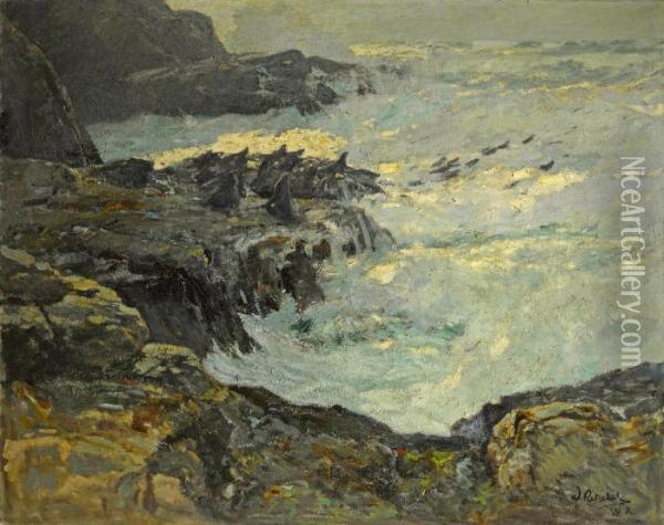 Evening Tide, California Coast Oil Painting - William Frederick Ritschel