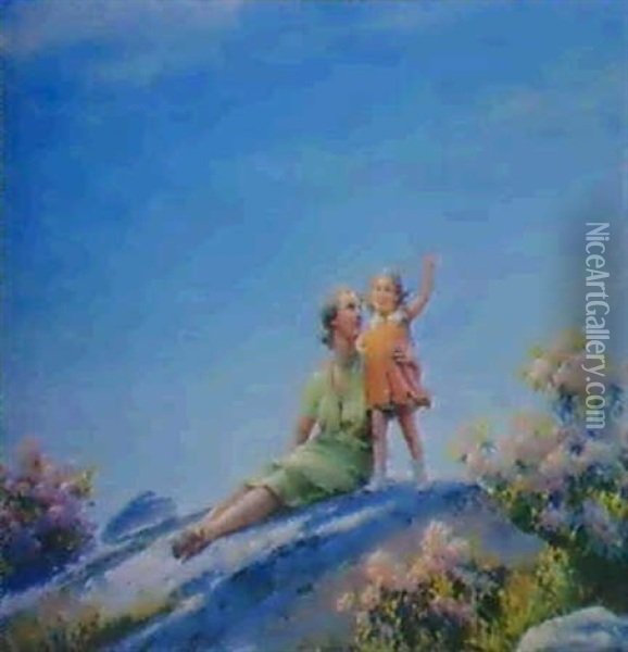 A Happy Moment Oil Painting - Charles Courtney Curran