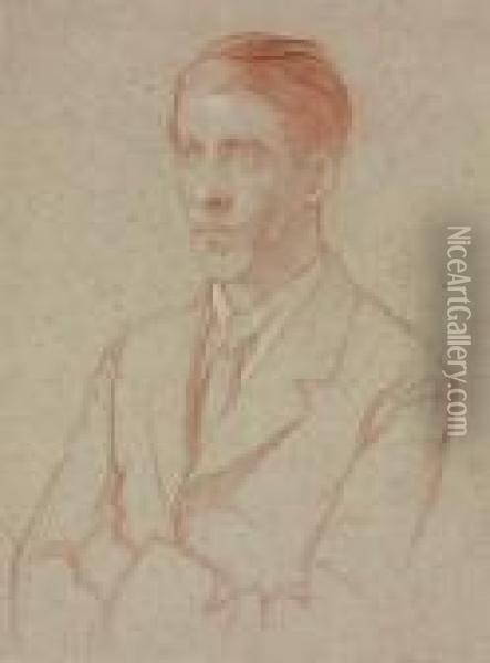Portrait Of W.j. Turner Oil Painting - William Rothenstein