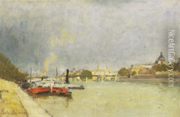 Au Bord De La Seine Oil Painting - Stanislas Lepine