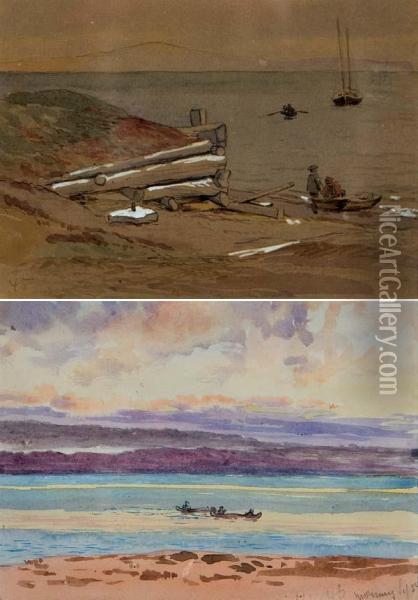 Richmond, Bay Chaleur. (beach Sketch Verso). Oil Painting - John Arthur Fraser