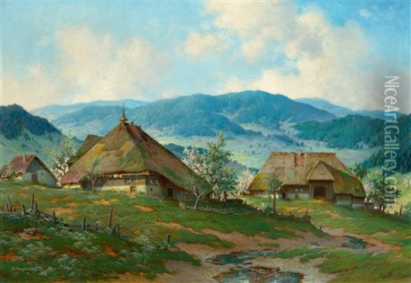 Sommerlandschaft Oil Painting - Karl Hauptmann
