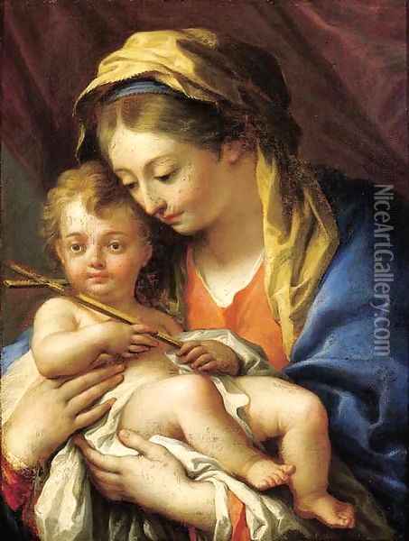 The Madonna and Child 2 Oil Painting - Roman School