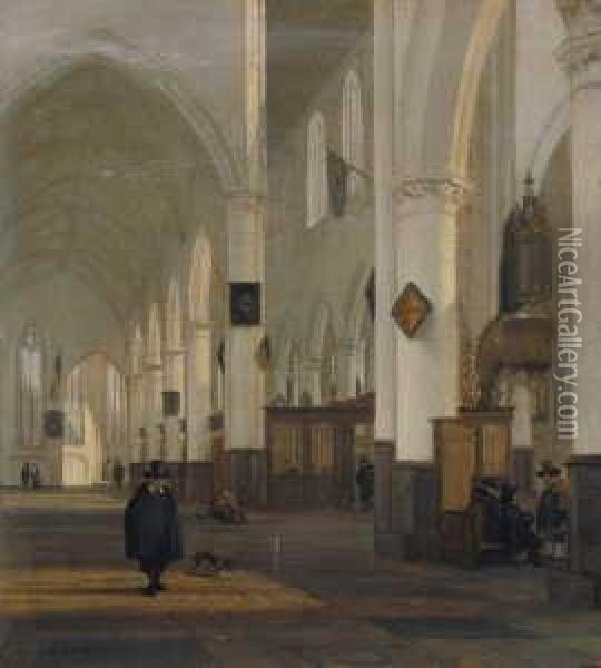 Kircheninterieur. Oil Painting - Emanuel de Witte