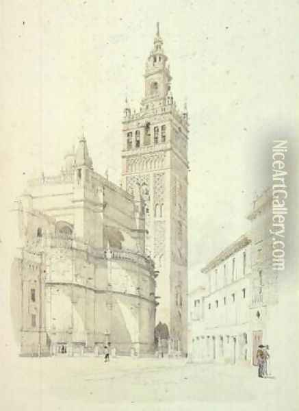 The Giralda, Seville, c.1846 Oil Painting - Canon G. F. Weston