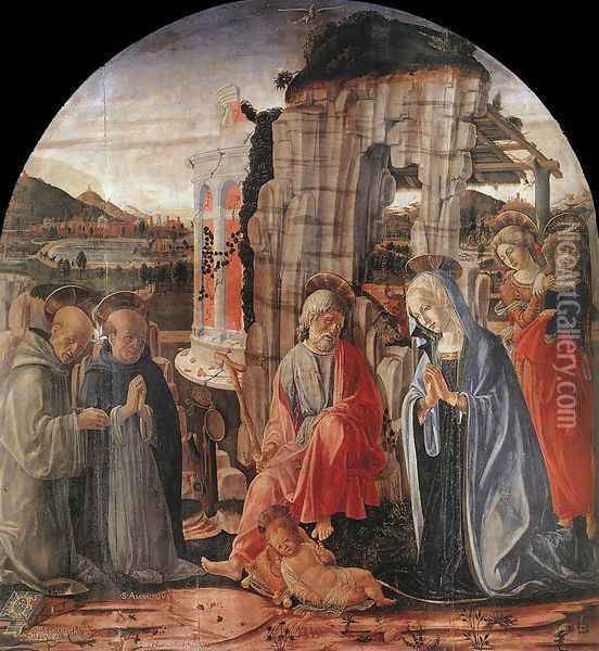 Nativity 1475 Oil Painting - Francesco Di Giorgio Martini
