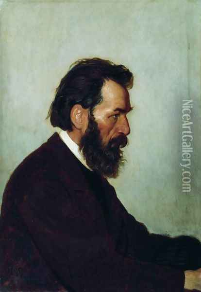 Portrait of architect Aleksey Ivanovich Shevtsov Oil Painting - Ilya Efimovich Efimovich Repin