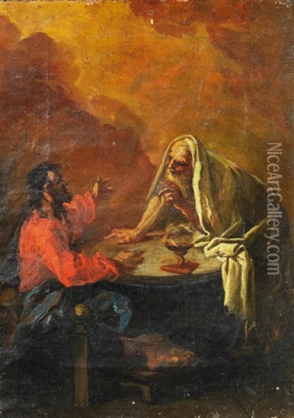 Die Nachtliche Begegnung Jesu Mit Dem Pharisaer Johannes Nikodemus Oil Painting - Paul Troger