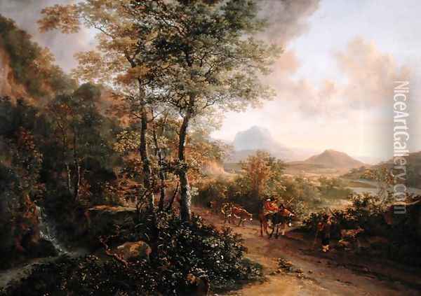 Italian Landscape, c.1637-41 Oil Painting - Jan Both