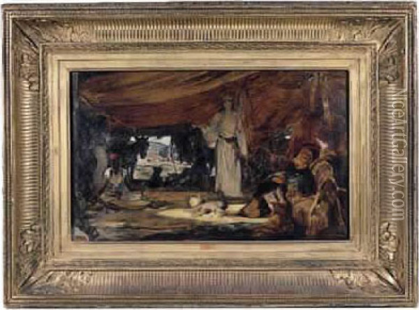 Sous La Tente Oil Painting - Gustave Achille Guillaumet