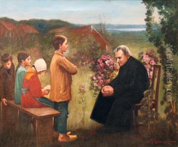 Confession Oil Painting - Joseph Malachy Kavanagh