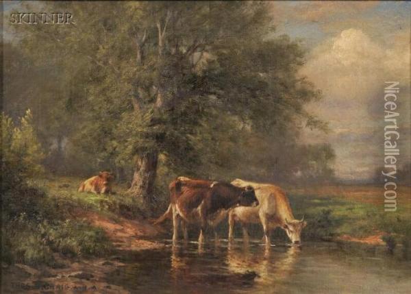 A Day In Midsummer Oil Painting - Thomas Bigelow Craig