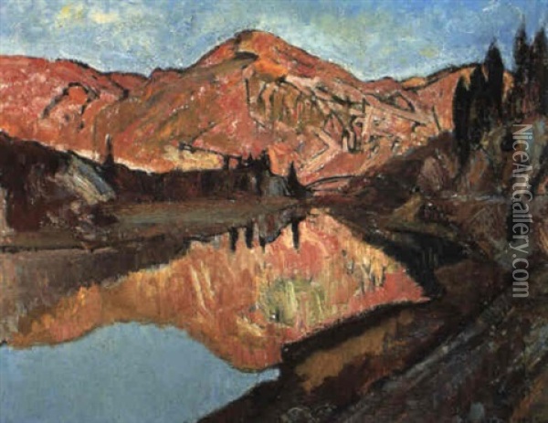 Pont De Biaufond Oil Painting - Charles L'Eplattenier