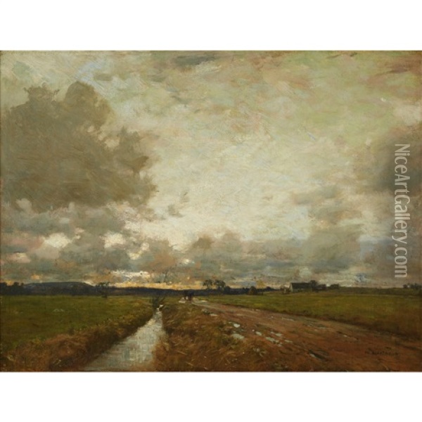 Twilight After The Storm Oil Painting - William Langson Lathrop