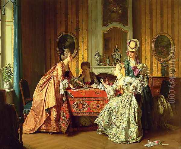 A Fair Hand, 1873 Oil Painting - Jean Carolus