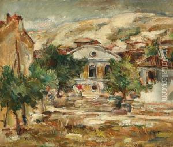 Landscape In Balchik Oil Painting - Petre Iorgulescu Yor