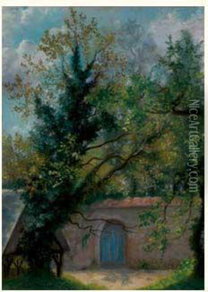 L'arbre Penche Oil Painting - Felix Pissarro