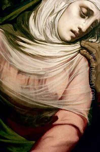 Virgin Mary at the Foot of the Cross 2 Oil Painting - Henri (Karl Ernest Rudolf Heinrich Salem) Lehmann
