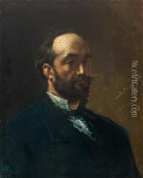 Self-portrait Oil Painting - Frank Buchser